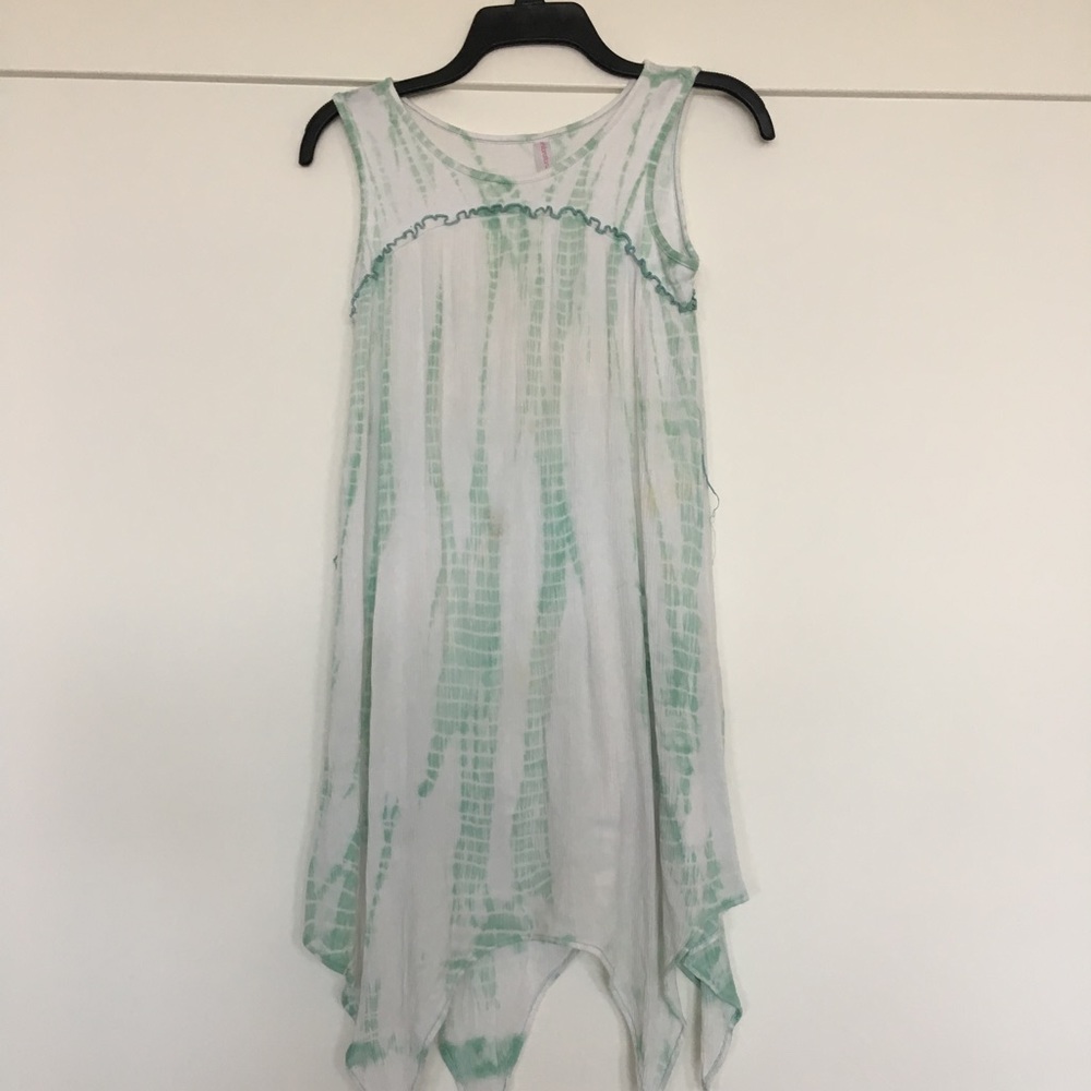 White and blue dress